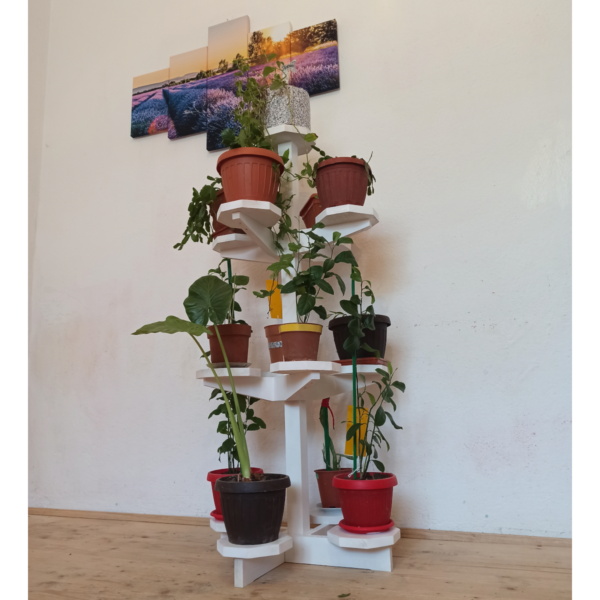 Suport de flori pentru interior din lemn masiv ieftin