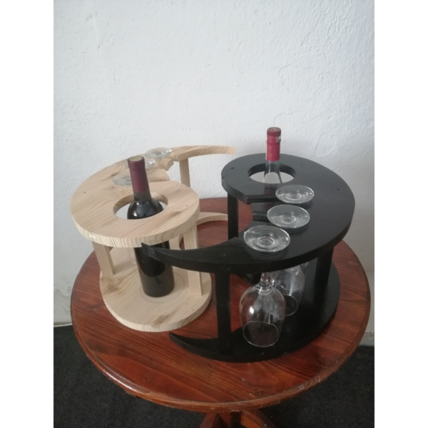 Mini bar din lemn model Yin Yang - imagine 2