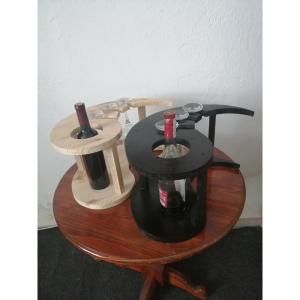 Mini bar din lemn model Yin Yang - imagine 3