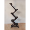 Suport pentru flori din lemn ZigZag Tower Black - imagine 2