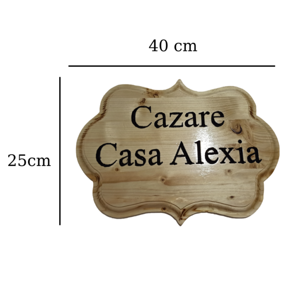 Tabliță din lemn cu text personalizat - imagine 3