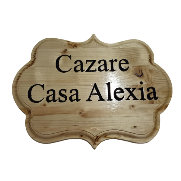 Tăbliță din lemn cu text personalizat 40 cm x 24 cm - imagine 2