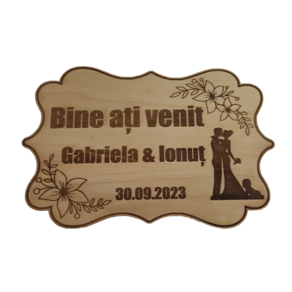 Tăbliță bine ați venit nuntă