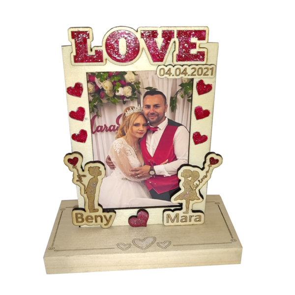 Rama foto din lemn personalizata valentines day