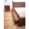 Pat din lemn masiv de stejar sau molid cu ladă depozitare și noptiere - imagine 3